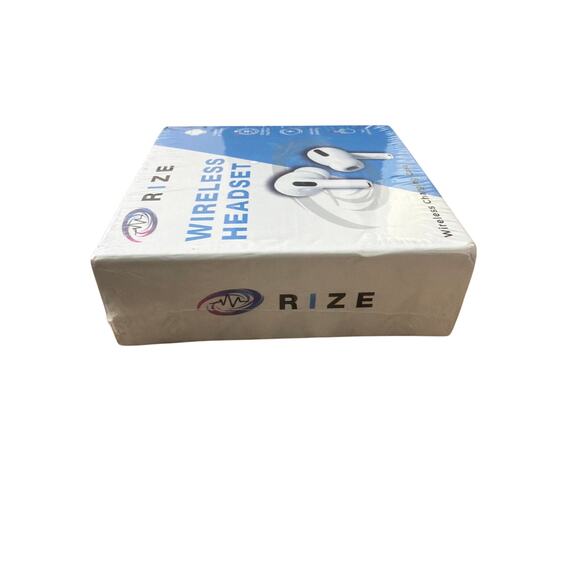 RIZE Wireless Headset With Wireless Charging Case Headphones Bluetooth New - Picture 4 of 5